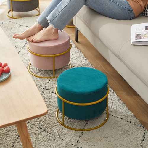 Home Stool Wholesale Small Bench Fashion Low Stool Living Room Sofa Stool Coffee Table Stool Chair Shoe Changing Stool round Stool 