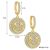INS Style Diamond Smiley Face Earrings 18K Gold Color Protection Ornament Cute Smile Earrings Exclusive for Cross-Border