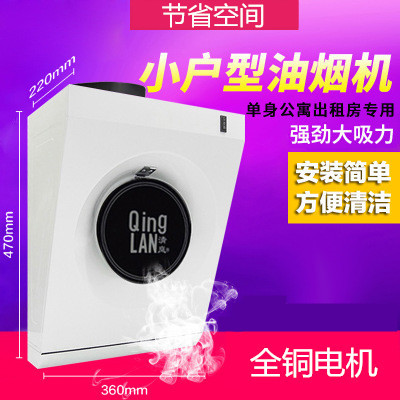 Ultra-Small Exhaust Hood Mini Small Size Side Suction Wall Hanging Single Burner Stove Apartment Str