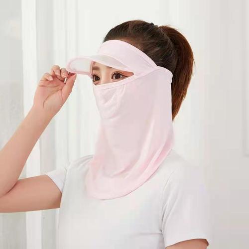 summer cycling sun mask sun protection breathable ice silk sun protection neck protection uv protection cold feeling ear hanging hat brim mask