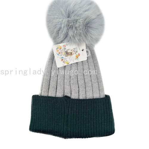 spring Lady Wool Knitted Autumn and Winter Hat Cold-Proof Warm Male and Female Baby Cartoon Hat Cute Hat Children‘s Hat 