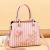 Spot Striped Handbag Large Capacity Women's Crossbody Shoulder Bag Simple and Fashion Women Bag Factory Direct Supply