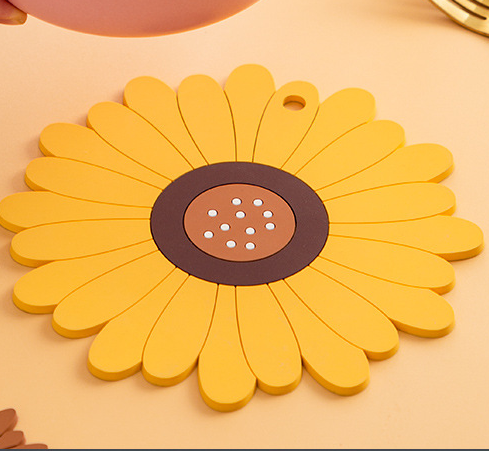 sunflower placemat pvc coaster japanese heat insulation mat anti-scald vegetable mat table mat bowl mat plate mat placemat