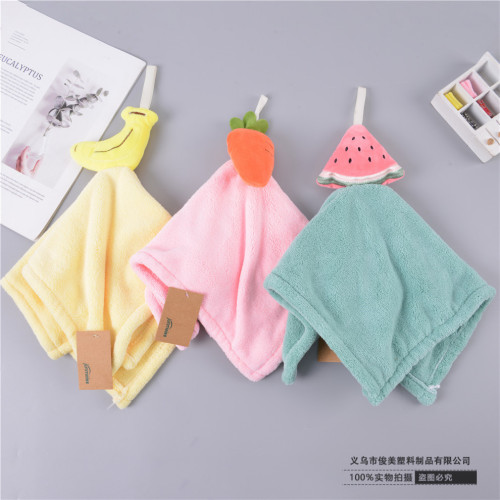 [handsome] cute hanging hand towel absorbent creative cartoon kitchen hand-in bathroom towel thickened cloth