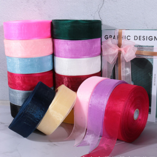 4cm Organza Tape Transparent Ribbon Gift Packaging Headdress DIY Accessories Bow Material