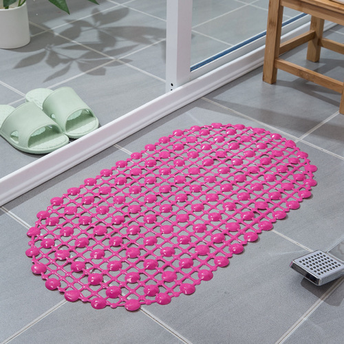 wholesale hotel solid color pvc bathroom massage non-slip floor mat household kitchen bathroom mat with suction cup foot mat