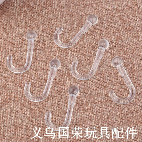 Yiwu Factory Direct Plastic Transparent White Black Hook Question Mark Hook Rivet Hook Foreign Trade Custom Wholesale 
