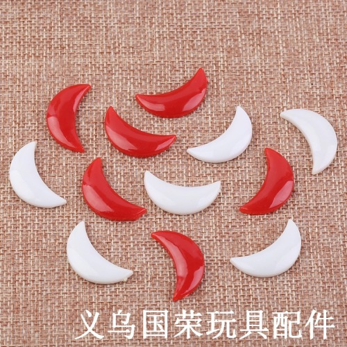 handmade diy plush toy eyes accessories paste moon mouth red and white manufacturers direct sales in stock wholesale
