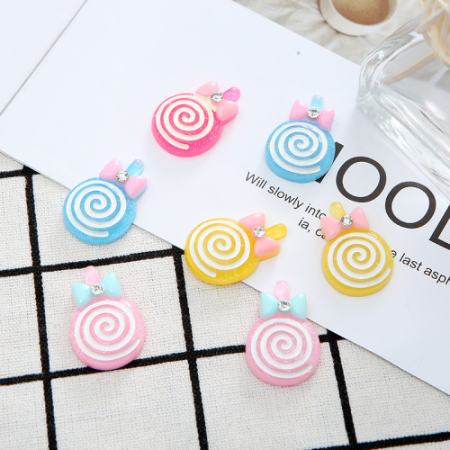 korean cute personalized color childlike sweet lollipop handmade girl cartoon resin jewelry accessories direct sales