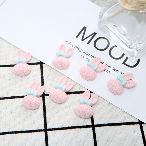 Factory Direct Sales Resin Cute Rabbit Ears Bow DIY Accessories Mobile Phone Accessory Accessories Children‘s Ornaments