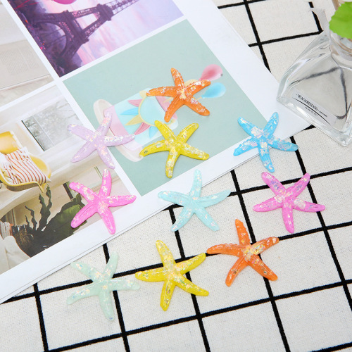 starfish diy resin accessories diy oil dripping mobile phone shell material creative children‘s hand and foot indonesian handmade material
