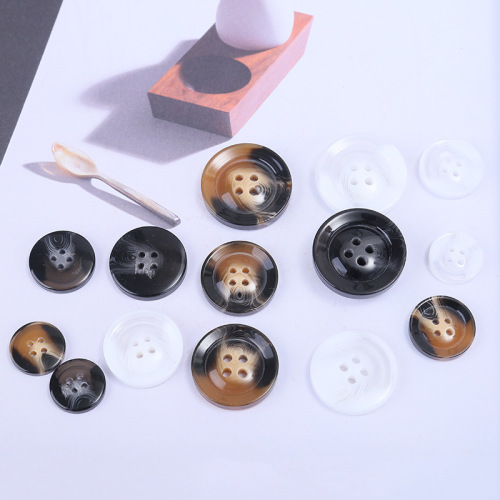 Factory Direct Sales Plastic Hand Button Button Shirt round Button Wholesale Supply Clothing Button Products