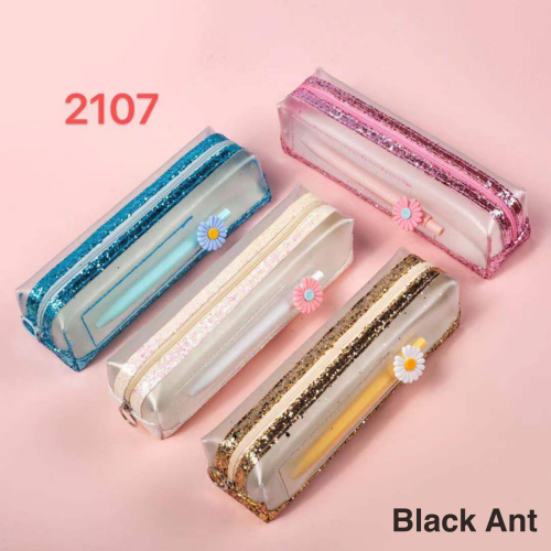 daisy pen long bag korean style daisy sequins blingbling student pencil case