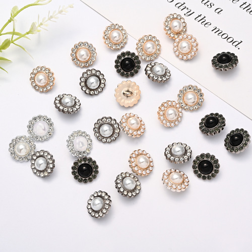 manufacturers supply high-grade multi-color diamond beads heavy industry buttons round lady clothing decorative buttons wholesale customization