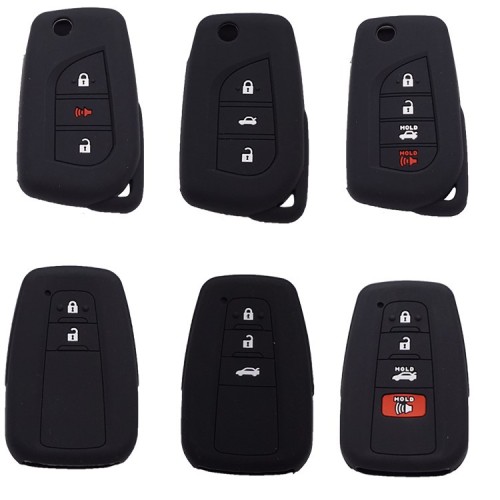 silicone key case for toyota camry corolla rav4 reiz crown silicone key protective cover
