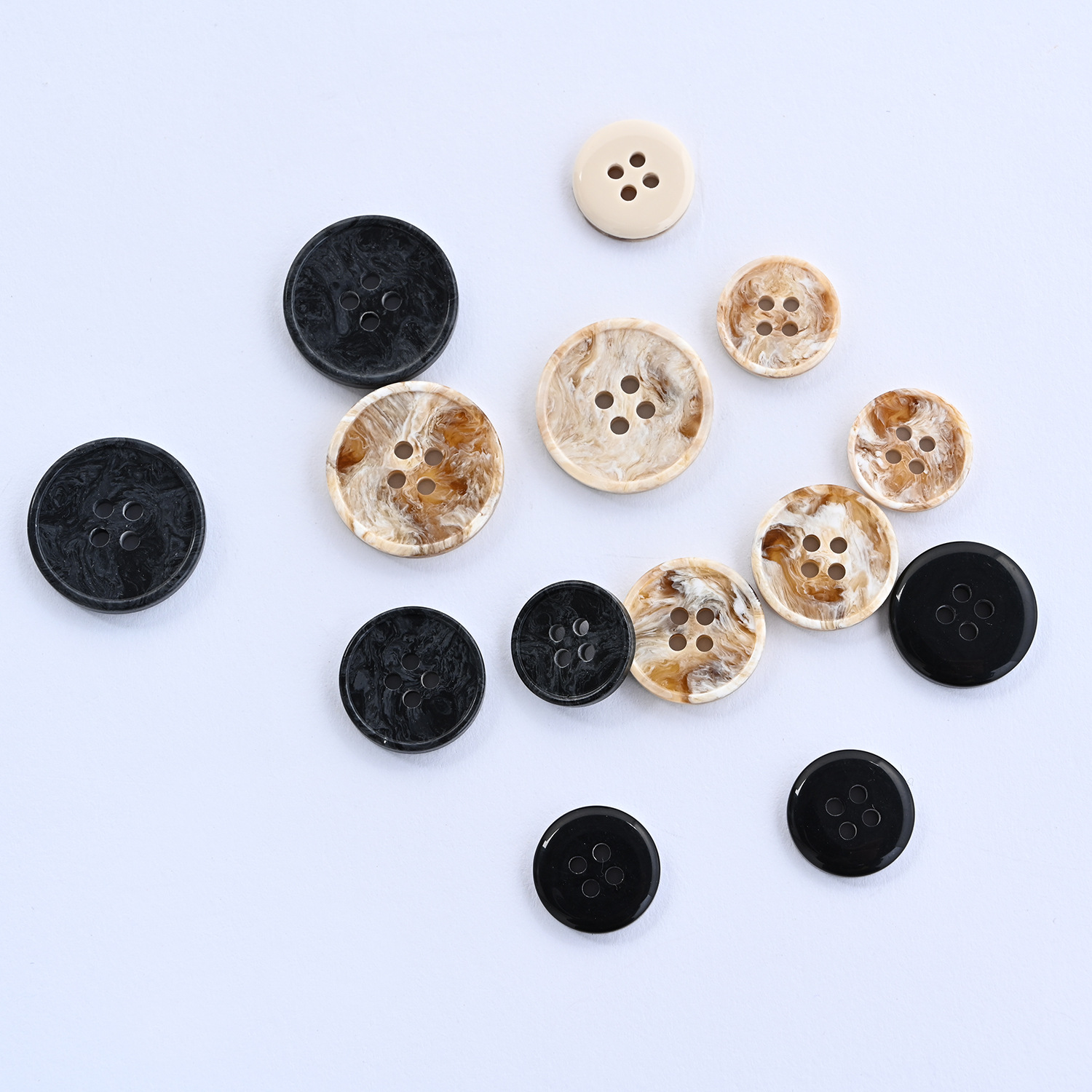 椰子圆形衬衫纽扣女马甲西装扣diy手工衣服木质扣椰壳木头树脂扣