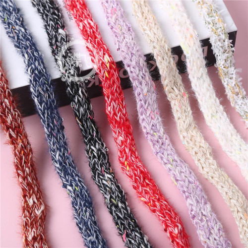 New Spot 1.2cm Classic Style Gold and Silver Silk Ribbon Ethnic Hair Accessories Clothing Accessories Crocheted Colored Lace