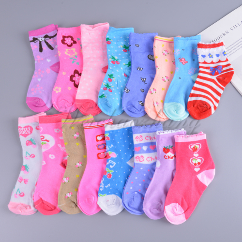 colorful color matching cute girls‘ comfortable cotton socks baby cotton socks girls‘ princess socks are comfortable and do not wear feet