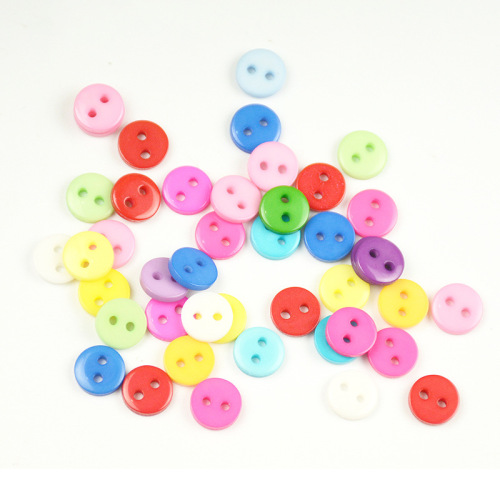 round Resin Button Two-Eye Bread Button Clothing Button Manufacturer Spot Children‘s Shirt Button Wholesale