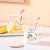 INS Style Unicorn Cartoon Glass Cup Breakfast Milk Cup with Handle Cute with Lid Fruit Drink Cup