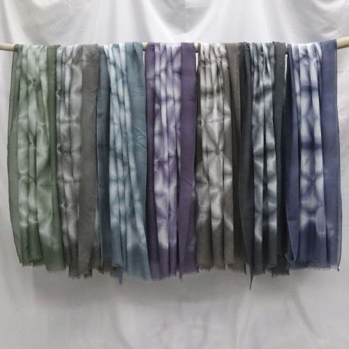 Scarf Men and Women Hand Tie-Dye Vintage Ethnic Style cotton and Linen Feel Artistic Shawl Long Scarf Shawl Foreign Trade Cross-Border