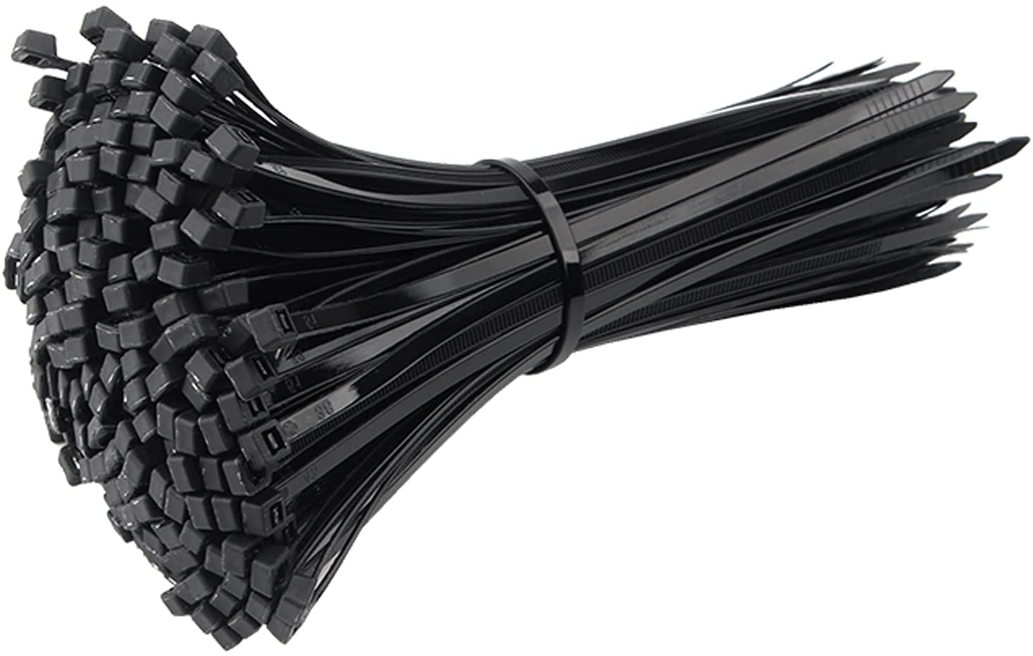 电线扎带塑料自锁黑色尼龙拉链扎带 5.9英寸14.9厘米适合室内室外