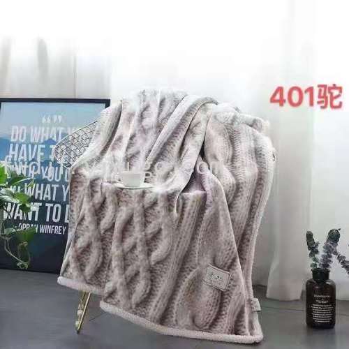 Foreign Trade Cloud Blanket Lambswool Thickened Double-Layer Blanket Office Lunch Break Blanket Lazy Blanket Flannel Blanket