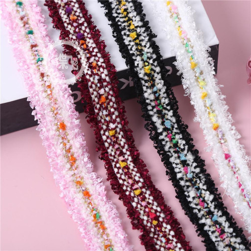 Manufacturers Supply Korean Classic Style Ribbon Lace Woven Tassel Ribbon Clothing Shoes and Hats Decoration DIY Accessories