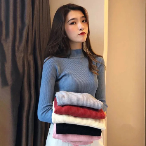 women‘s clothing bottoming knitted sweater fashion versatile top