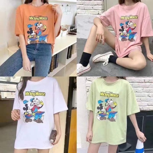 Summer New Women‘s Short Sleeve T-shirt Japanese and Korean Loose Large version Women‘s Short-Sleeved Shirt Top Supply Tail Goods Wholesale 