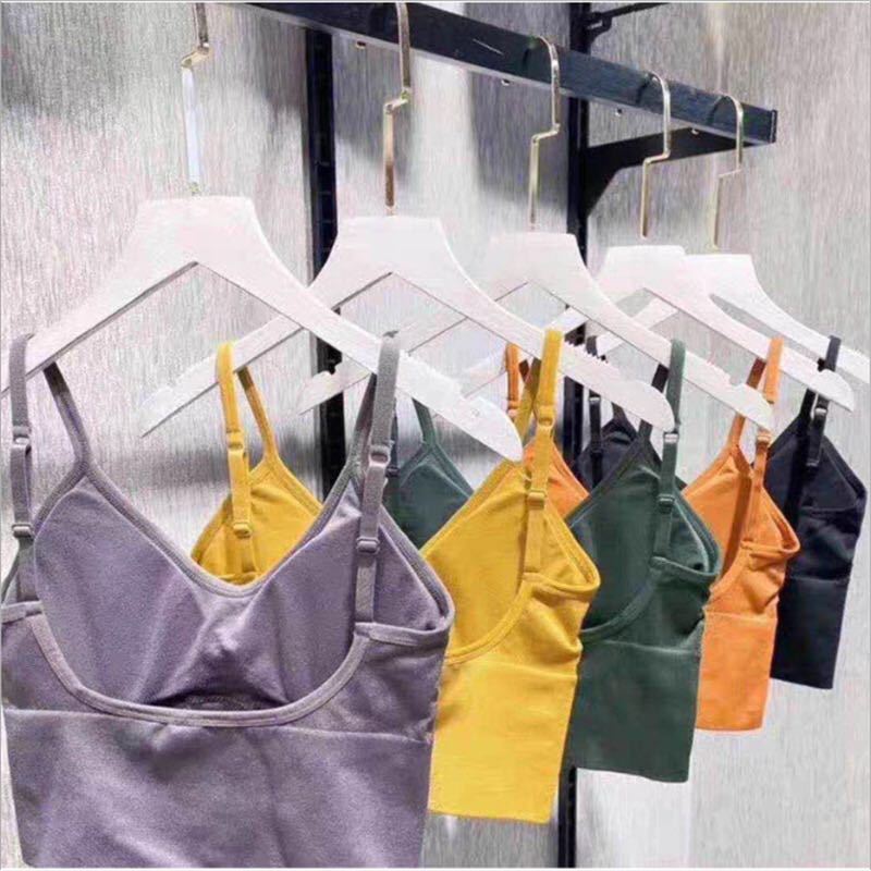 Popular Kaka Vest Girls' Bottoming Shirt Seamless Beautiful Back Wrapped Chest Sling U Back wit