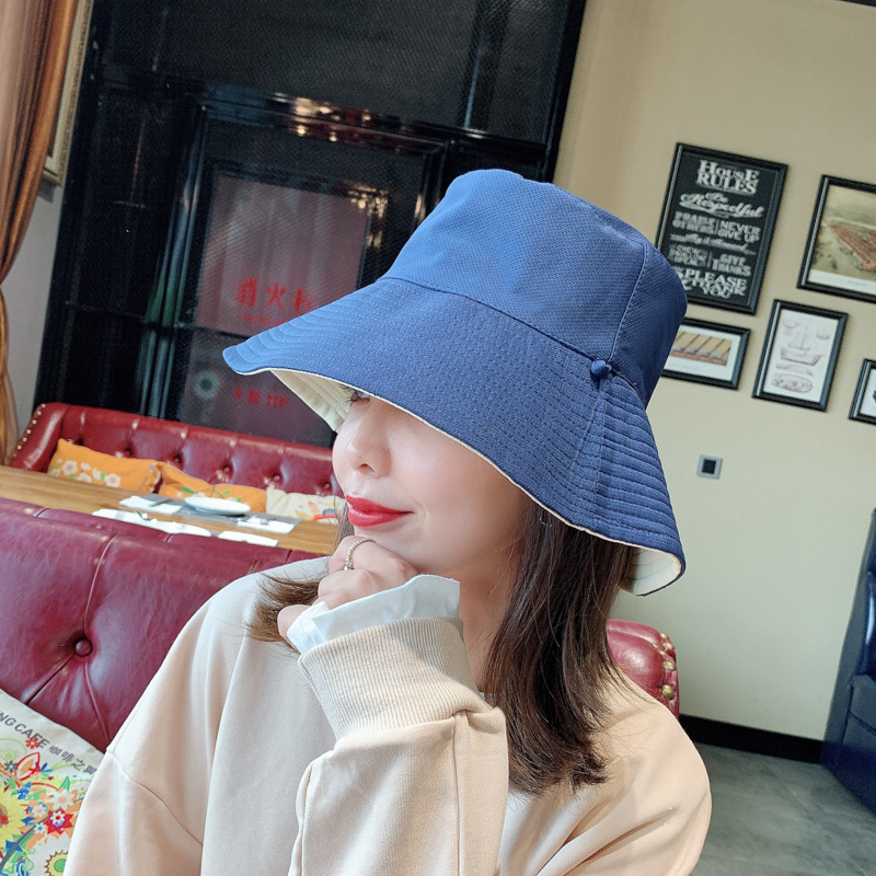 Big Brim Fisherman Hat Women's Korean-Style Street Style Sun Protection Sun Hat Double-Sided St