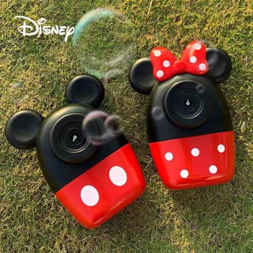 Disney Mickey Minnie Bubble Blowing Camera Children‘s Automatic Camera Girl‘s Heart Net Red Toy in Stock