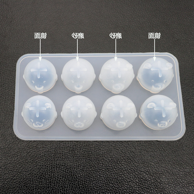 Proud DIY Crystal Glue Silicone Mold 8-Piece Chicken Bear Pendant Handmade Mirror Pendant