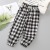 Girls' Pants Summer Thin Children's Anti-Mosquito Pants Plaid Sports Casual Medium and Big Children Spring and Autumn Fashionable Bloomers