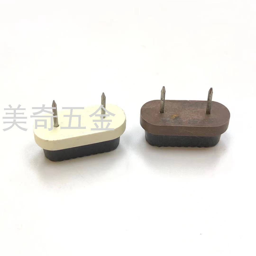 加厚双层地脚双钉家具软垫地钉平底钉防潮垫桌椅脚钉防滑塑料脚钉