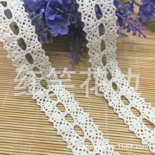 factory direct pure cotton wear ribbon cotton thread lace ribbon diy handmade accessories width about 2.5cm spot supply