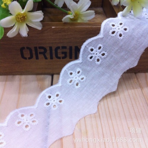 factory direct selling popular 5-hole cotton embroidery lace headband diy accessories lace width about 4cm large quantity favorable