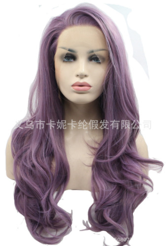 European and American Movie Stars Same Style Front Lace Chemical Fiber Manufacturers Realistic Wig New popular Creative New