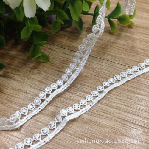 Factory Direct Sales Spot Supply 1cm Water-Soluble Embroidery Lace Cotton Cloth Embroidery Lace Clothing Clothing