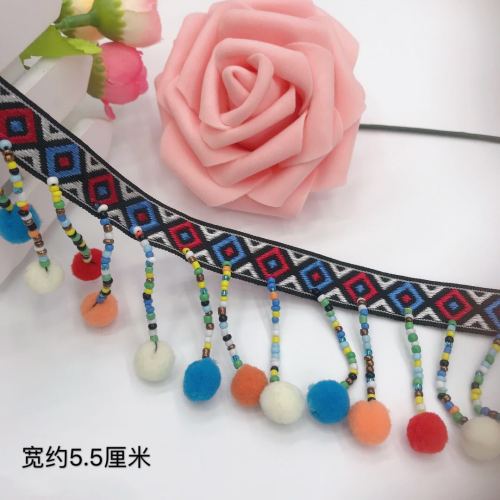 Products in Stock New Ethnic Ribbon Tassel Lace DIY Clothing Scarf Luggage Home Textile Accessories Factory Direct Sales