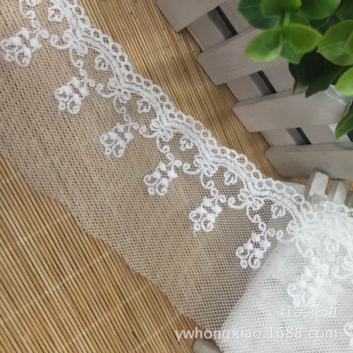 Small Batch Manufacturers Supply 8cm Skirt Mesh Embroidery Lace DIY Accessories Clothing Accessories