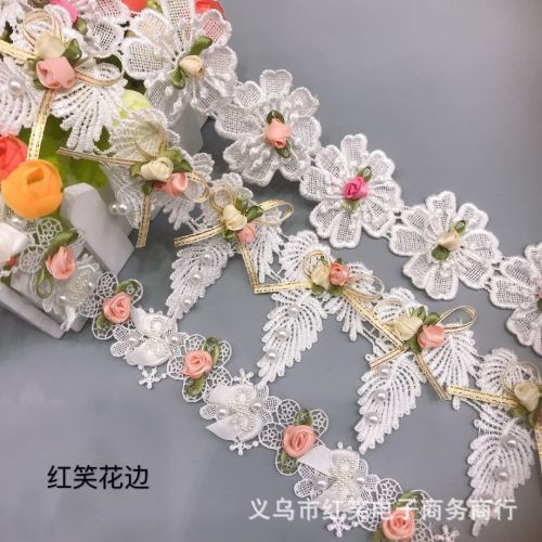 new spot double-layer color water soluble embroidery lace flower cloth lace diy clothing home textile accessories