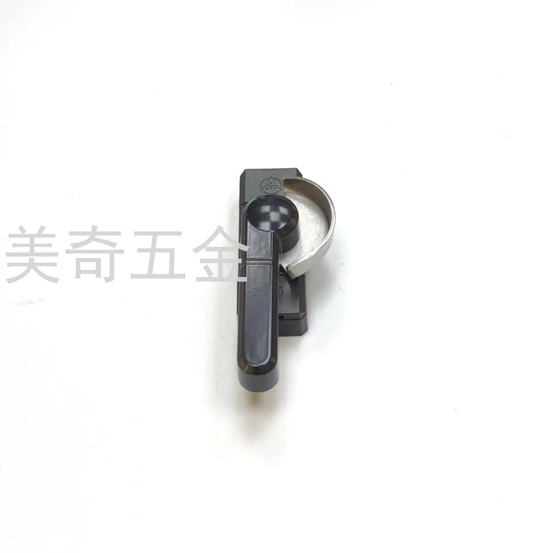 铝合金月牙锁双向窗户锁扣平开移窗推拉门移门窗户锁扣阳台卫生间