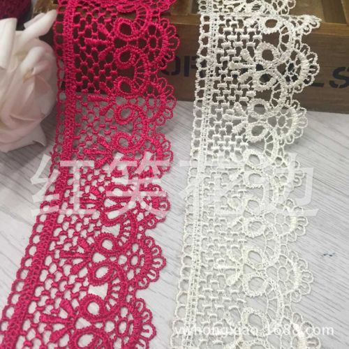 factory direct water soluble bilateral embroidery lace cotton embroidery lace home textile diy accessories width 6cm spot supply