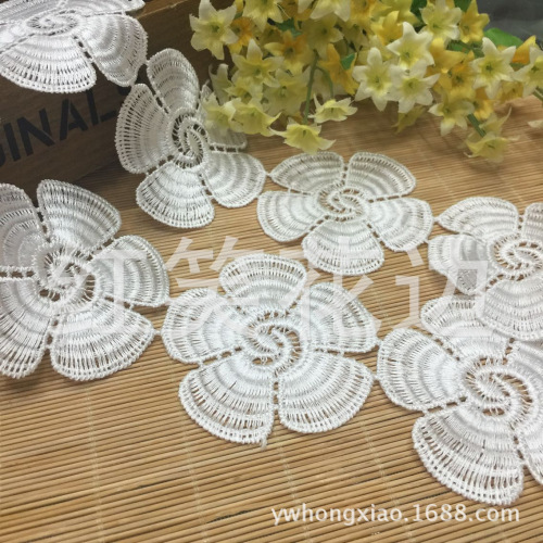 spot supply water soluble unilateral embroidery lace cotton embroidery lace diy accessories width about 8cm