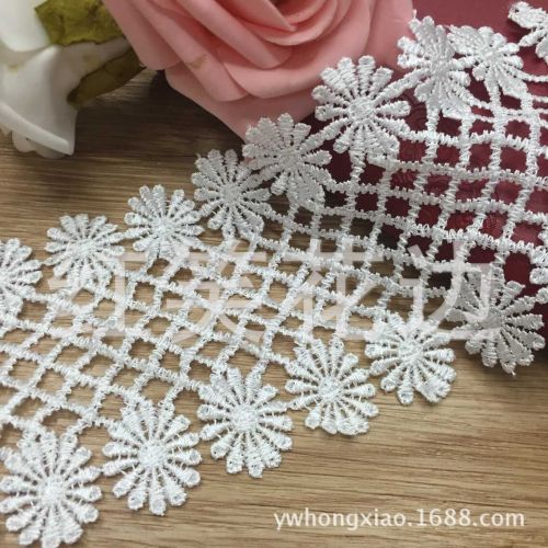 factory direct white water soluble lace cotton cloth embroidery lace width about 9cm clothing accessories