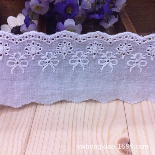 Factory Direct Supply Large Machine Embroidery Cotton Lace Water Soluble Lace Clothing Accessories 