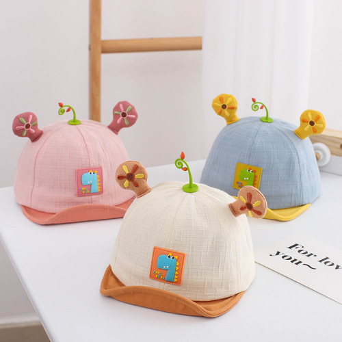 baby hat spring and autumn thin female baby peaked cap spring cute super cute baby soft brim baseball cap