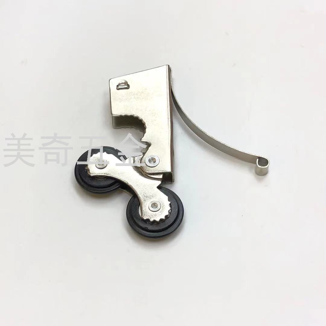 衣柜推拉移门凸轮玻璃隔断木门浴室双子轮轨道滚轮移门滑轮双凹轮